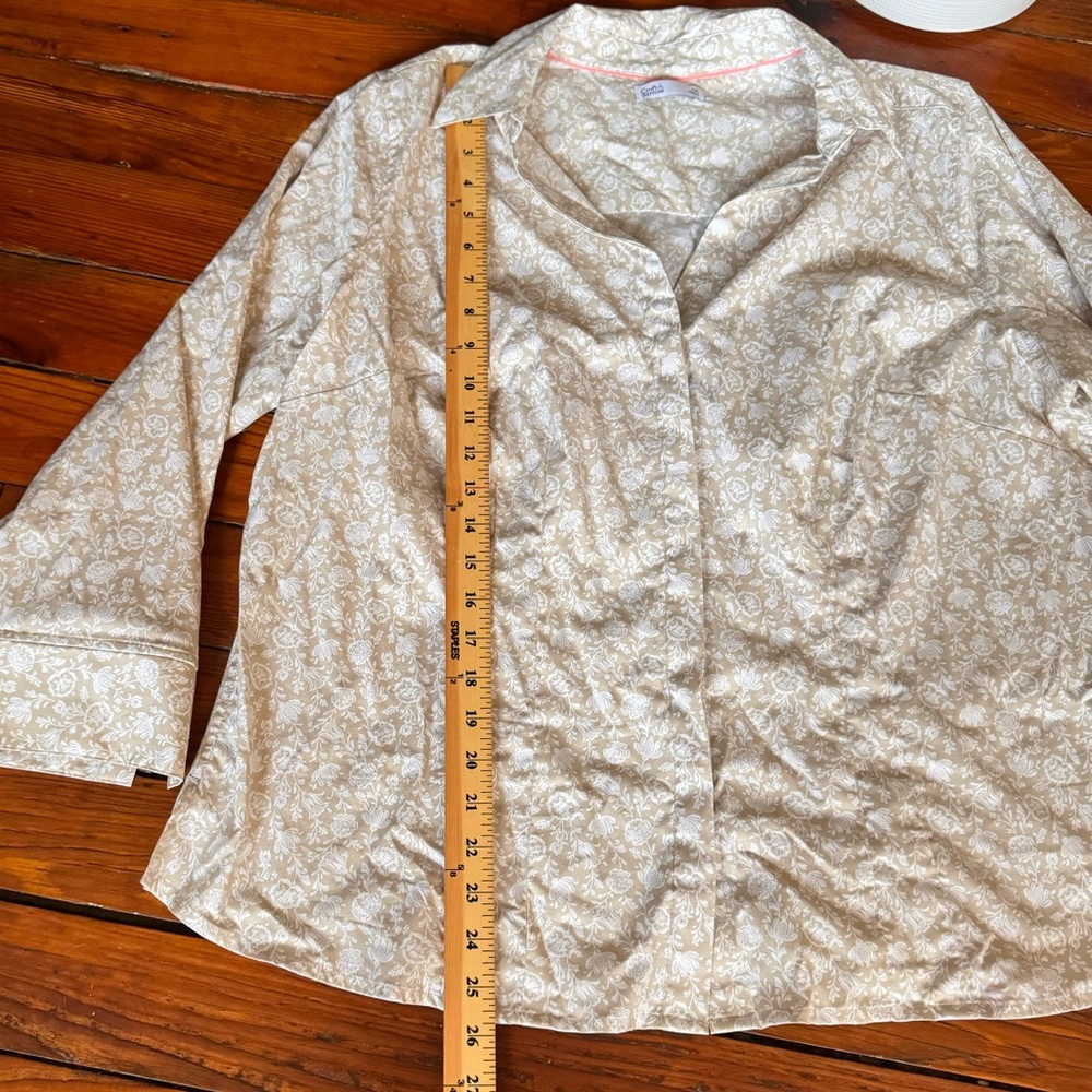 Croft & Barrow Floral Button Down 3/4 Sleeve Top Size 1X NWOT - Picture 11 of 13